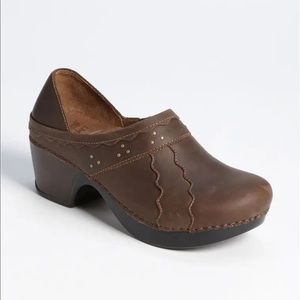 Dansko Hailey Brown Leather Clog